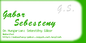 gabor sebesteny business card